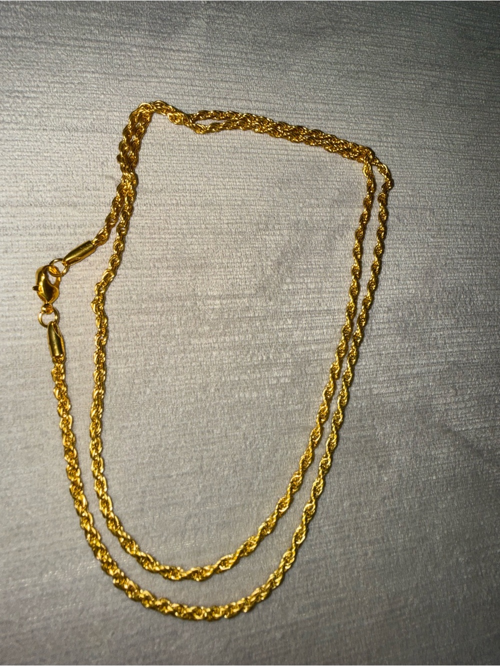 Gold-Tone Rope Chain Necklace